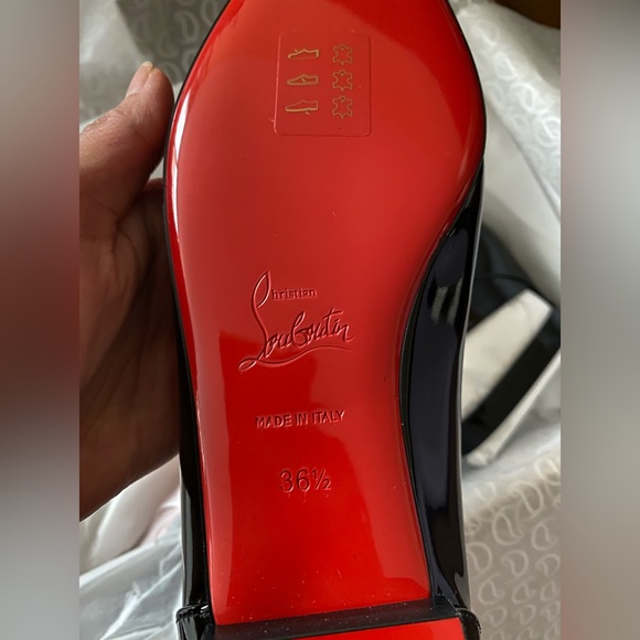 Christian Louboutin Lock Ballerina Flats, Patent, Black, 36.5 - Picture 11 of 11